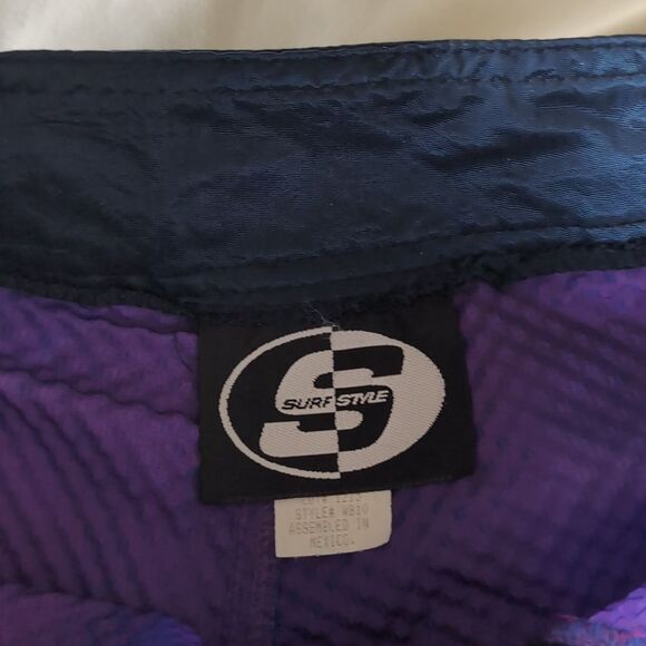 1990s Vintage Metallic Surf Style Short Shorts - Picture 7 of 15